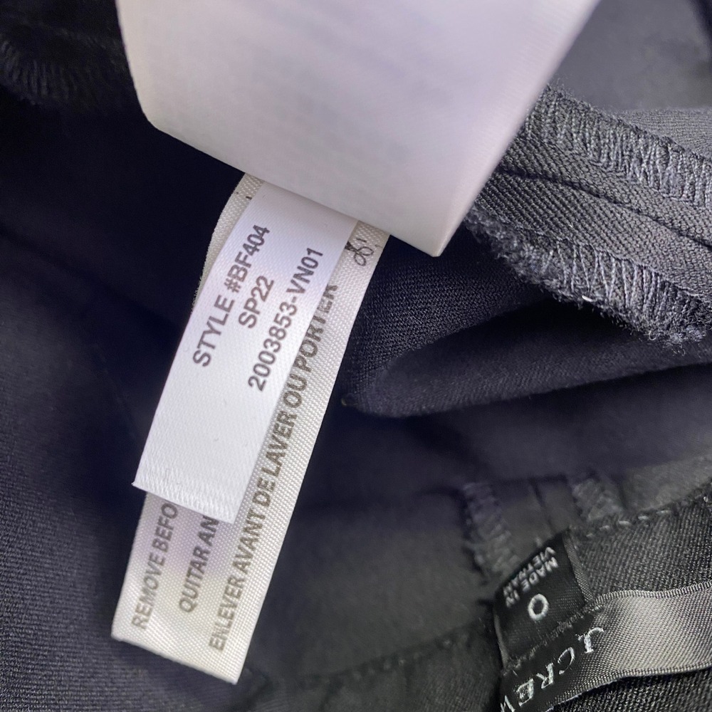 J.Crew Sydney Wide Leg Pant Cotton Blend Black Cropped Trousers Women Sz 0 BF404 - Picture 9 of 11